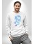 Çin Sitili Ejderha Bereket Tanrısı Erkek Kadın Unisex Dijital Baskılı Beyaz Sweatshirt 2