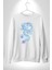 Çin Sitili Ejderha Bereket Tanrısı Erkek Kadın Unisex Dijital Baskılı Beyaz Sweatshirt 4