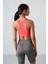 Neon Pembe Sırt Detaylı Dar Kalıp U Yaka Kadın Spor Büstiyer - 97120 5