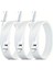 3 Paket 3A 60W Type-C To Lightning Hızlı Data ve Şarj Kablosu 1 Metre / 2 Metre / 3 Metre Beyaz SX253P 1
