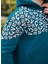 Petrol Yeşili Baskılı Kapüşonlu Erkek Sweatshirt E7160 3