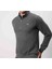 Fermuar Yaka Slim Fit Antrasit Uzun Kol 2