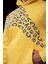 Sarı Baskılı Kapüşonlu Erkek Sweatshirt E7160 4