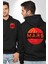 Mars Gezegen Erkek Kadın Siyah Ön Sırt Baskılı Kapüşonlu Sweatshirt Hoodie 1