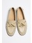 Loafer 2511 - Sarmal Toka Detaylı Bej Kadın Loafer 3
