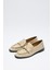 Loafer 2511 - Sarmal Toka Detaylı Bej Kadın Loafer 4
