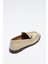 Loafer 2511 - Sarmal Toka Detaylı Bej Kadın Loafer 5