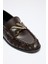 Loafer 2511 - Sarmal Toka Detaylı Acı Kahve Kadın Loafer 9