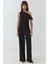 Kadın Asimetrik Yaka Tulum Black 1