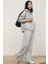 Kadın Oversize Kapüşonlu Sweatshirt Grey 2