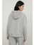 Kadın Oversize Kapüşonlu Sweatshirt Grey 3