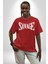 Vahşi Yazılı Grafik Baskılı Pamuklu Penye Kadın Erkek Kırmızı Tişört 3