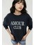 Kadın Baskılı Yuvarlak Yaka Rahat Kesim Sweatshirt Blue 5