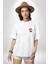 Dudak Dolar Açgözlülük Simgesi Minimal Cep Baskılı Pamuklu Penye Kadın Erkek Beyaz Tişört 5