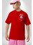 Farklı Olmak Zorundayım Minimal Cep Baskılı Pamuklu Penye Kadın Erkek Kırmızı Tişört 2