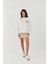 Kadın Baskılı Yuvarlak Yaka Sweatshirt White 3
