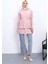 Pembe Yan Bağlamalı Poplin Tunik 2