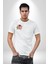 Kırmızı Gül Kaos Grafik Baskılı Pamuklu Penye Kadın Erkek Beyaz Tişört 2