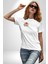 Kırmızı Gül Kaos Grafik Baskılı Pamuklu Penye Kadın Erkek Beyaz Tişört 4