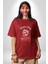 Çağdaş Yüzük Kurukafa Kral Grafik Baskılı Pamuklu Penye Kadın Erkek Kırmızı Tişört 4