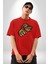 Öfkeli Ayı Pençesi - Güç ve Yırtıcılık Teması Grafik Baskılı Pamuklu Penye Kadın Erkek Kırmızı Tişört 4