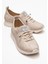 Triko Rahat Yumuşak Tabanlı Kadın Ayakkabı BEJ KOT BEJ 1