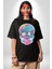 Şeker Kafatası (Day Of The Dead) Grafik Baskılı Pamuklu Penye Kadın Erkek Siyah Tişört 4