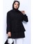 Siyah Yan Bağlamalı Poplin Tunik 1