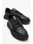 Bağcıklı Erkek Spor Ayakkabı Siyah Siyah 1