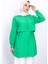 Yeşil Ön Detaylı Poplin Tunik 3