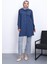 Indigo Omuzları Incili Tunik 2