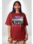 Rox Markası Şehir Tasarımı Grafik Baskılı Pamuklu Penye Kadın Erkek Kırmızı Tişört 3