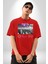 Rox Markası Şehir Tasarımı Grafik Baskılı Pamuklu Penye Kadın Erkek Kırmızı Tişört 4