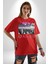 Rox Markası Şehir Tasarımı Grafik Baskılı Pamuklu Penye Kadın Erkek Kırmızı Tişört 5