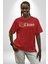 Kırmızı Gül Kaos Grafik Baskılı Pamuklu Penye Kadın Erkek Kırmızı Tişört 1