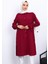 Bordo Kol Bağlamalı Tunik 3