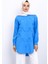 Mavi Önü Fiyonklu Tunik 3