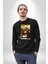 Monalisa Elektrik Özel Yapay Zeka Tasarımı Erkek Kadın Unisex Dijital Baskılı Siyah Sweatshirt 1
