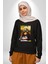 Monalisa Elektrik Özel Yapay Zeka Tasarımı Erkek Kadın Unisex Dijital Baskılı Siyah Sweatshirt 5