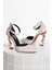 Style''s Metal Yüksek Topuklu Sivri Burun Zarif Stiletto 3