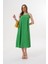 Aerobin Kumaş Comfort Kalıp Ip Askılı Elbise Yeşil 2