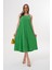Aerobin Kumaş Comfort Kalıp Ip Askılı Elbise Yeşil 6