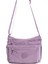 Kadın Çok Cepli Suya Dayanıklı Çapraz ve Omuz Çanta Buruşuk Kumaş Termos Yeri Ayarlanabilir Askı Lila 1