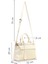Kadın Krem Uzun Askılı Desenli Kol Çantası 25SBD254214 2