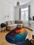 , Makinede Yıkanabilir, Kaymaz Taban, Dijital Baskı, Oval, Çok Renkli, Salon Halısı, Oturma Odası Halısı, Mutfak Halısı 1