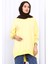 Sarı Önü Kısa Arkası Uzun Oversize Sweatshirt 3