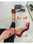 Metal Yüksek Topuklu Kırmızı Zarif Stiletto 1
