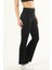 Kadın Siyah Ispanyol Paça Yüksek Bel Toparlayıcı Tayt Pantolon 1