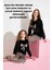 Fransız Kadife Kışlık Çocuk Pijama Takımı Anne & Kız Pijama Takımı 3