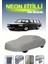 Gri [fiat 127 Panorama 1980 - 1983] Uyumlu Neon Fitilli Araba Brandası, Su ve Toz Geçirmez 1